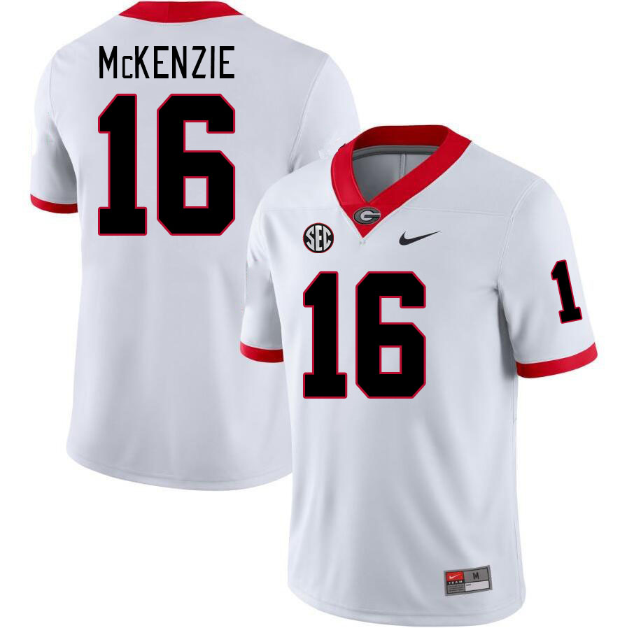#16 Isaiah McKenzie Georgia Bulldogs Jerseys Football Stitched-White